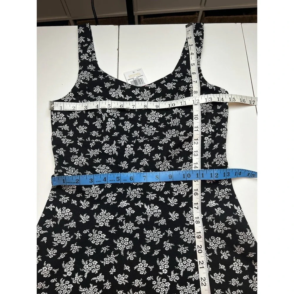MICHAEL KORS WOMENS FLORAL SCOOP NECK SLEEVELESS  SUNDRESS SIZE XS NWT $150